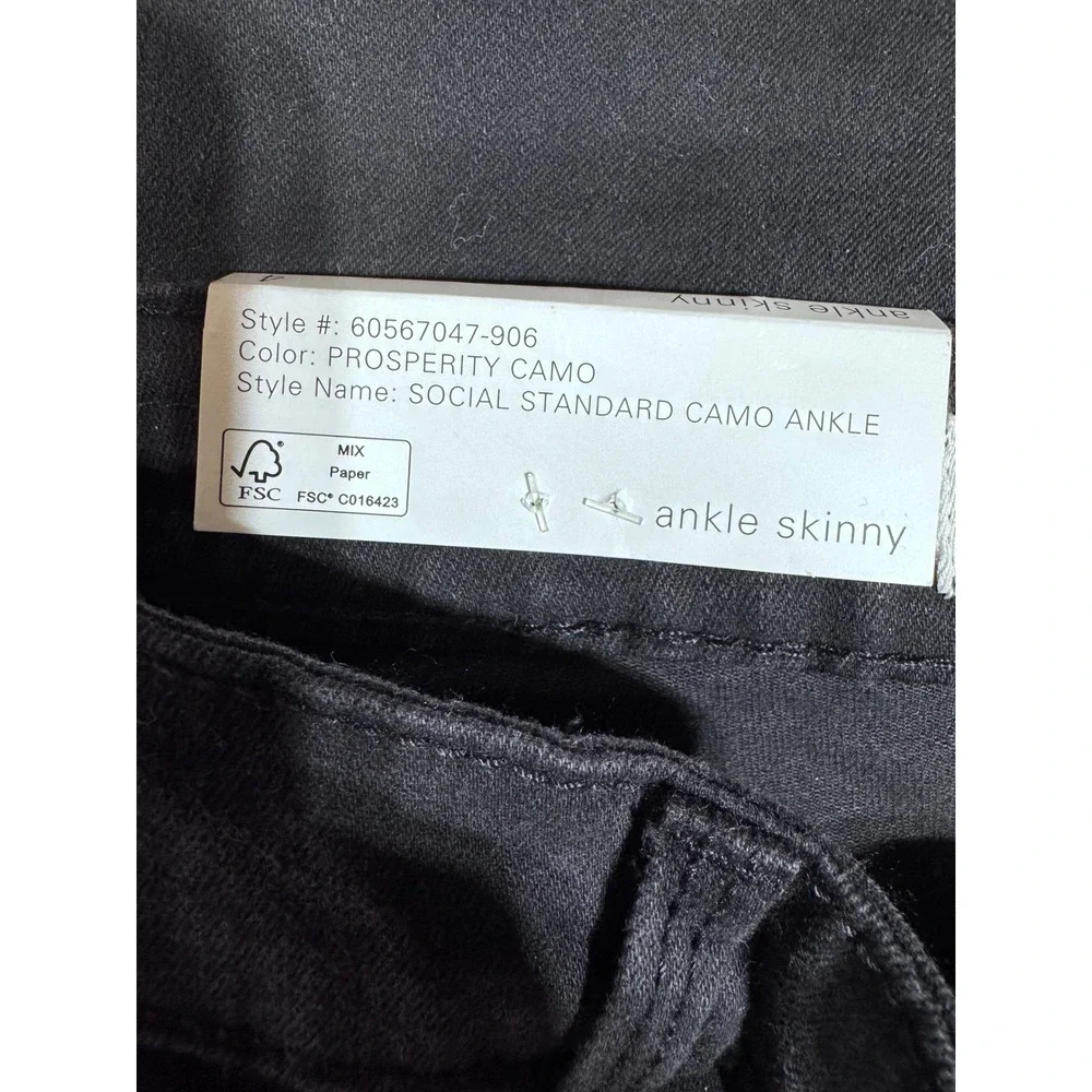 Social Standard by Sanctuary 4 Prosperity Camo Ankle Skinny Mid-Rise‎ Jeans New